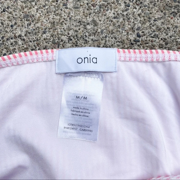 Onia Ashley striped seersucker low-rise bikini briefs - Picture 3 of 4